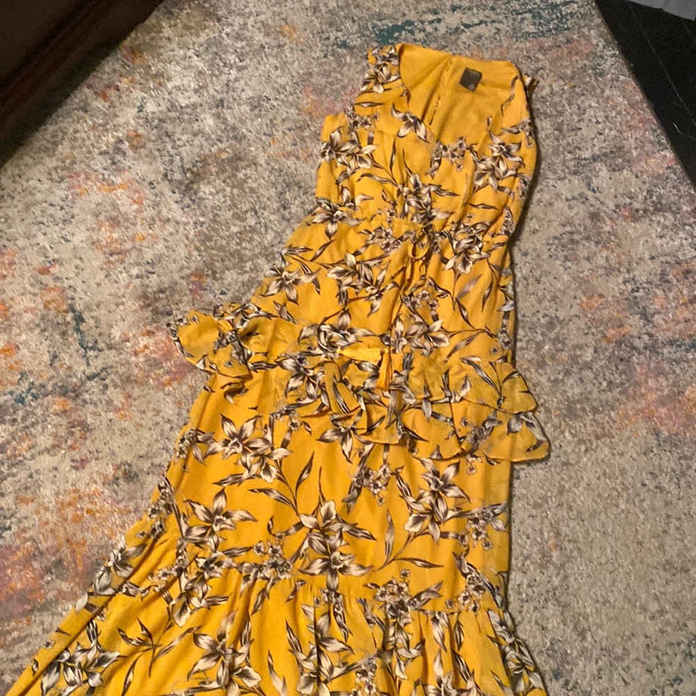 New Taylor Tiered Gold & Black Maxi Dress 4